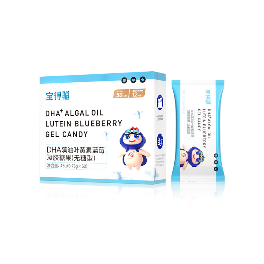 DHA+ ALGAL OIL LUTEIN BLUEBERRY GEL CANDY